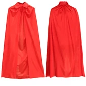 Kırmızı Renk Yakalı Pelerin 120 cm - 1