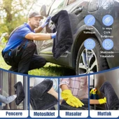 Polham 40x60CM 1200GSM Süper Su Emici Özellikli Mikrofiber Araç Kurulama Havlusu, Çizik ve İz Bırakmaz Bez thumbnail 8