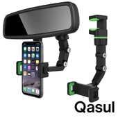 360 Derece Dönebilen Evrensel Dkiz Aynası Araç Telefonu Tutucu - 1