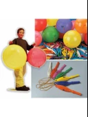Lastikli Punc Balon - 100 Adet - 1