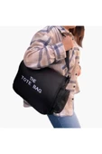 Ksburda Tote Bag İşlemeli Postacı Çanta Siyah - 4