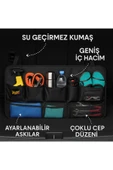 northern fashion Araç Bagaj Organizeri Su Geçirmez, Katlanabilir, Çok Cepli Araç Düzenleyici - 3
