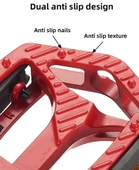 XBYC 1809 Bilyalı Bisiklet Pedalı MTB Alüminyum Alaşımlı Reflektörlü Pedal Siyah Renk - 7