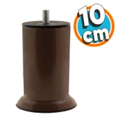 Mobilya Metal Yatak Kanepe Baza Koltuk Orta Destek Ayağı M8 Civata Kahverengi Metal Ayak 10 Cm 4 Adet thumbnail 1