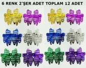 Vegas Casino Kupa Sinek Temalı Parti Gözlüğü 6 Renk 12 Adet - 1