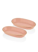 The Mia Basic Oval Servis Somon Pembe 2li Set 29cm thumbnail 1