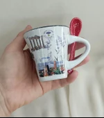 Bardak Kupa Seramik Kulplu 100 ml Yöresel Meşrubat Su Kahve Bardağı Antalya Görselli - 2