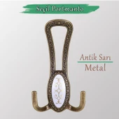 Seçil Antik Sarı Metal Portmanto Vestiyer Duvar Dolap Elbise Mobilya Kapı Askısı Askılığı Askılık - 1