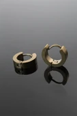 316L Çelik Gold Renk Halka Model Çift Küpe - TJ-EKP252 - 1