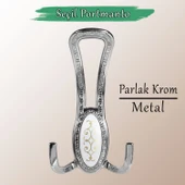 Seçil Krom Metal Portmanto Vestiyer Duvar Dolap Elbise Mobilya Kapı Askısı Askılığı Askılık thumbnail 1