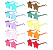 Yıldız Şekilli Çerçevesiz Parti Gözlüğü 6 Renk 6 Adet - 1