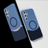 Galaxy S25 Plus Kılıf M-Safe Şarj Özellikli Mıknatıslı Zore Duble Kapak - 6