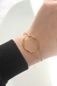 316L Çelik Gold Renk Düğüm Model Bileklik - TJ-BB6042 - 1