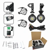 Enduro GS Serileri Uyumlu Motosiklet LED Sis Farı Yüksek Performans Metal Gövde 12V-24V 40W 2 Adet - 6