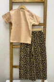 KIZ ÇOCUK YAZLIK İKİLİ TAKIM LEOPAR BASKILI B46 thumbnail 9