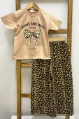 KIZ ÇOCUK YAZLIK İKİLİ TAKIM LEOPAR BASKILI B46 thumbnail 8