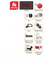 Pilsan Attack UK Çift Kişilik 12 V Akülü Araba 05-272 - 4