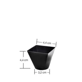 Plastik Mini Kap Siyah 60 cc - 25 Adet - 2