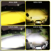 Motosiklet Scooter Mini Sis Farı Set Delici Işık Beyaz Sarı Metal Kasa 12V/24V Led Işık - 3
