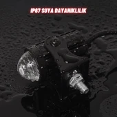 Motosiklet Scooter Mini Sis Farı Set Delici Işık Beyaz Sarı Metal Kasa 12V/24V Led Işık - 7