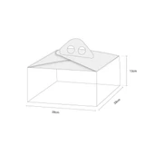 Saplı Turta Kutusu (No:3) 28x28x13 cm - 100 Adet thumbnail 3