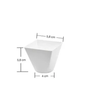 Plastik Mini Kap Beyaz 120cc - 25 Adet - 2