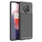 OnePlus 7T Karbon Desenli Negro Silikon Kılıf thumbnail 4