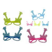 Fosforlu Gitar Model Glow Parti Gözlüğü Karanlıkta Yanan Gözlükler 12 Adet - 1