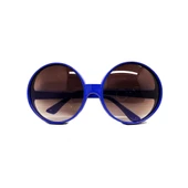Yuvarlak Yeşilçam 80 li 90 lı Yıllar Parti Gözlüğü Retro Mavi Renk - 1