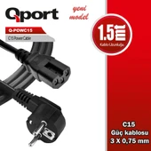 QPORT Q-POWC15 1.5M C15 POWER GUC KABLOSU - 1