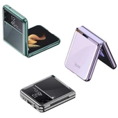 Galaxy Z Flip 3 Kılıf Zore Kıpta Metal Görünümlü İnce Kılıf thumbnail 7