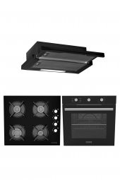 ALVEUS BLACK STYLE 614 3LÜ SİYAH ANKASTRE SET (F5 ECR-GLS640-MFA614) - 1