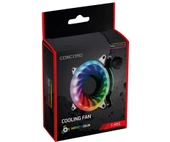 Concord C-892 RGB Gökkuşağı Renkli 12cm Soğutucu PC Kasa Fanı - 4