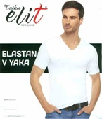 Tutku Elit Erkek Elastan V Yaka Fanila 6 'lı  Paket 1303 - 4