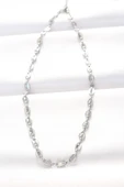 316L Çelik Özel Seri   Silver Renk Gemici Zincir Kolye - 2
