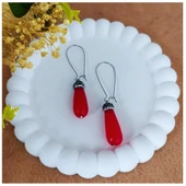 Akik Doğal Taş Kadın Küpe - 2