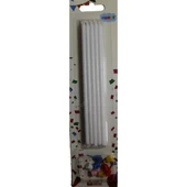 METALİK BEYAZ UZUN MUM 15 CM 10'LU thumbnail 3