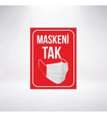 Maskeni Tak Sticker 20X28 Cm - 1