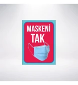 Maskeni Tak Sticker 20X28 Cm - 1