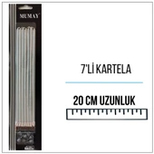 METALİK BEYAZ UZUN MUM 15 CM 10'LU thumbnail 2