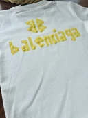 "Balenciaga" Baskılı Çocuk Tişört – Beyaz - 4