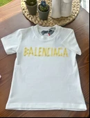 "Balenciaga" Baskılı Çocuk Tişört – Beyaz - 3