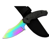 156A Renkli Gökkuşağı Kamp Çakı Bıçağı 19 cm - Kılıflı - 1