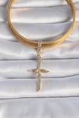 Pirinç Gold Renk Zirkon Taş Detaylı Elif Model Anka Kuşu Figür Ajda Charm - 2