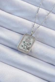 316L Çelik Zincir Gümüş Renk Zirkon Taşlı Aslan Figürlü Tarot Kolye - TJ-BKO9226 - 1
