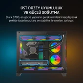 James Donkey Stark S700 3xARGB Temperli Cam 750W 80+ Bronze mATX Siyah Gaming (Oyuncu) Kasa - 5