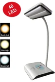 Şarjlı 48 Led Çalışma Okuma Işığı Kademeli Masa Lambası Ayarlanabilir Renk Tonu Ve Parlaklık PS-1937 - 1