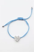 Kalp İp Bileklik - Turkuaz - 1