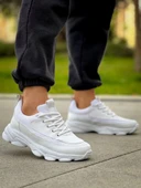 KB-707  Kuback  Beyaz Cilt Yüksek Taban Bağcıklı Günlük Erkek Ayakkabı thumbnail 3