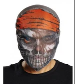 Kafaya Tam Geçmeli Bez Korsan Maskesi - Streç Korku Maskesi - 3D Baskılı Maske Model 4 - 2